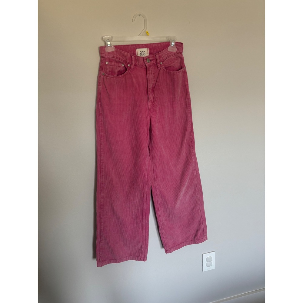 BDG Urban Outfitters Pink Corduroy Wide Leg High Rise Pants size 26 missing tag